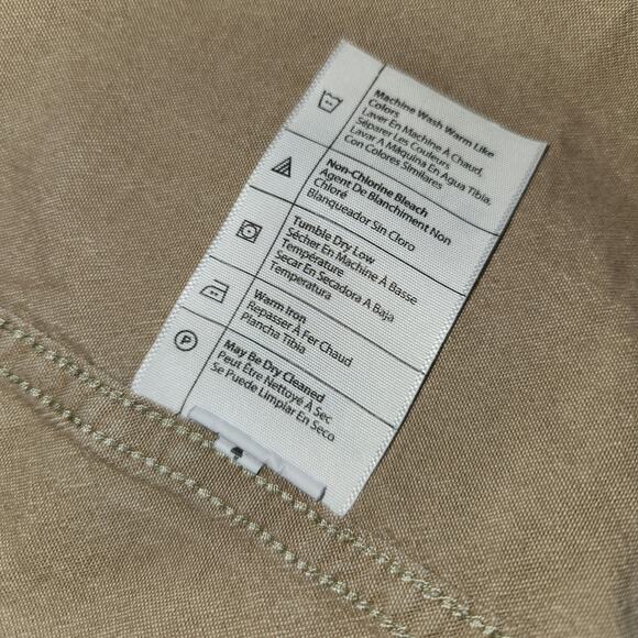 Carhartt S Loose Fit 104369-256 Tan Chambray Work Shirt 100% Cotton Short Sleeve - Picture 10 of 11